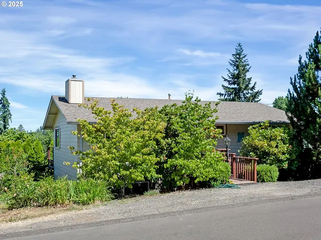 a house view with a garden space