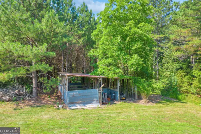 a view of a swimming pool and outdoor space