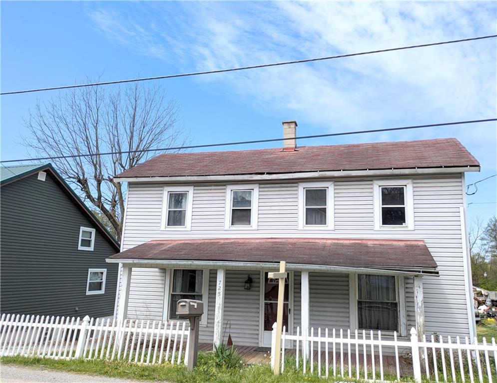 a front view of a house
