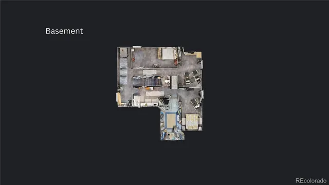 a bed room with a table