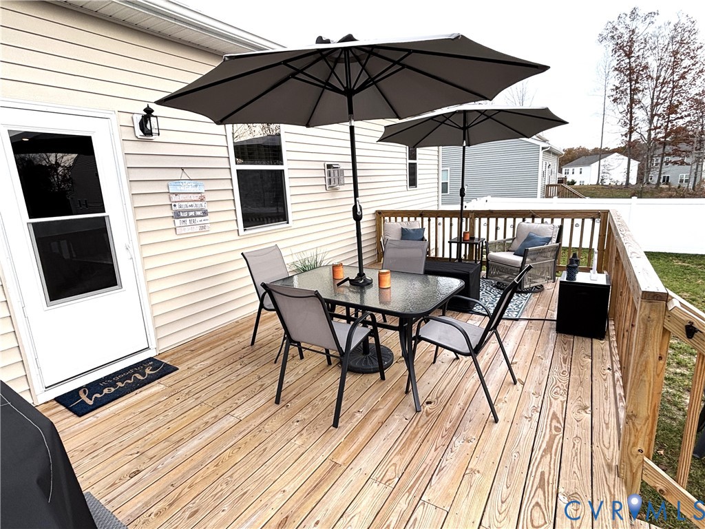 243 Bellevue Circle Aylett, VA 23009 - Photo 27 of 34 a view of balcony with furniture and wooden floor