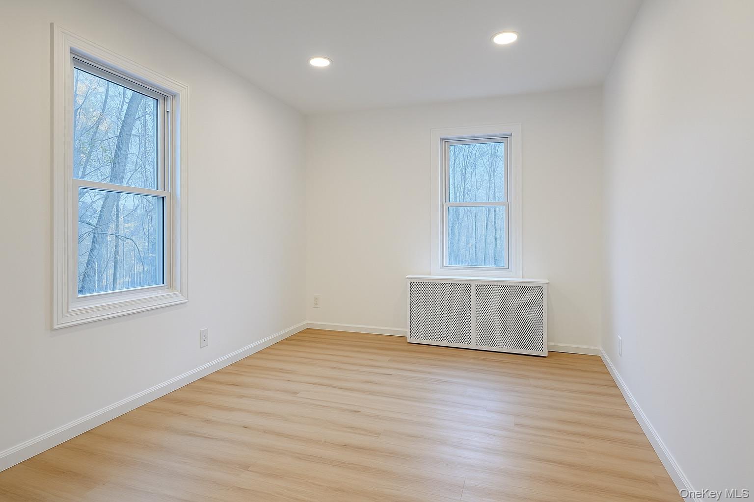 88 Cold Spring Road Liberty, NY 12754 - Photo 16 of 32 Ground level bedroom with radiator, light wood-style flooring, and recessed lighting
