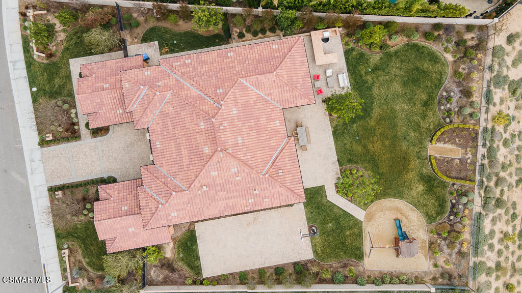 7342 Nicklaus Road Moorpark, CA 93021 - Photo 6 of 55 an aerial view of a house with a yard and a large tree