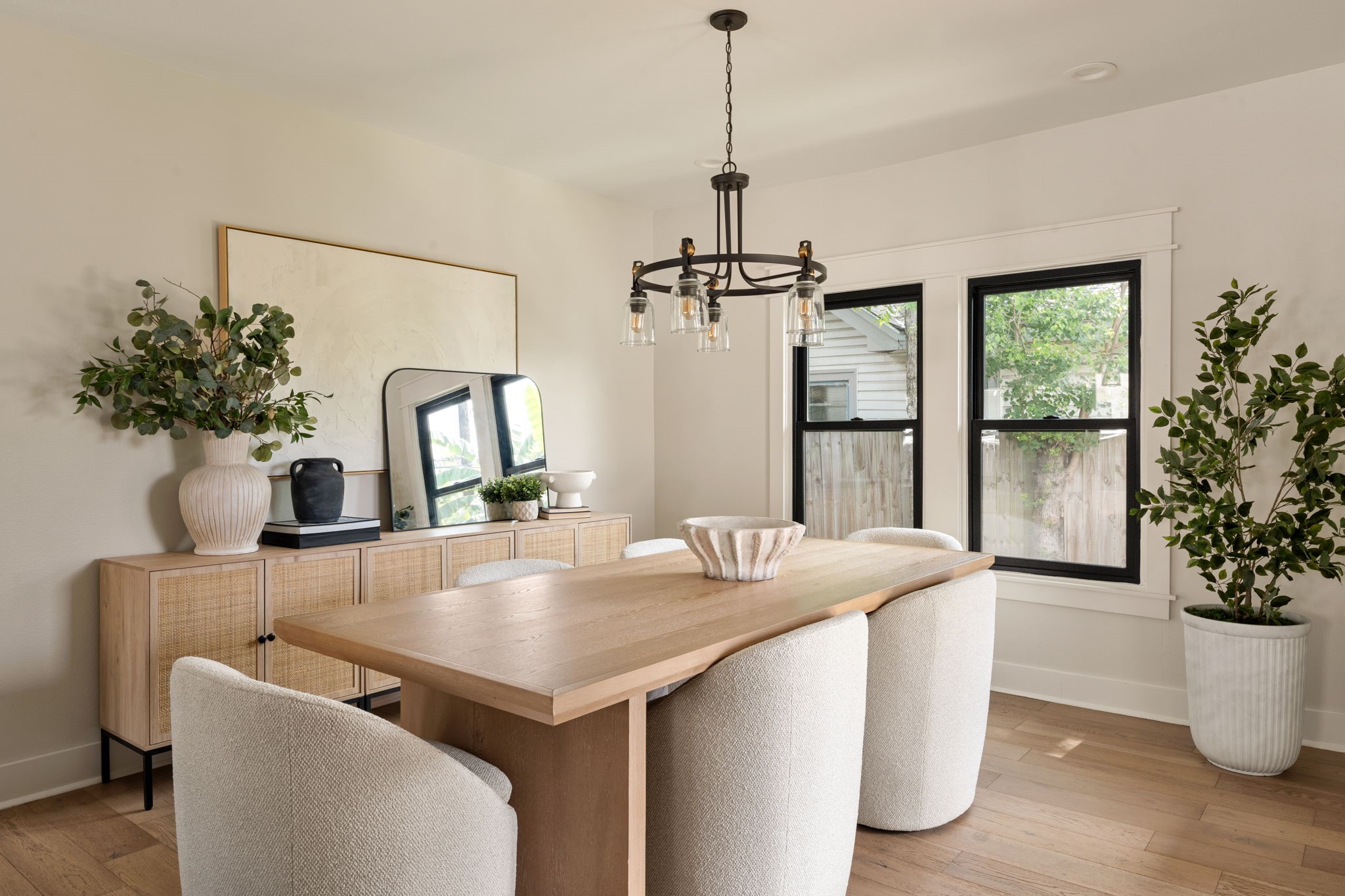 1022 Key Street Houston, TX 77009 - Photo 12 of 30 The kitchen flows effortlessly into a versatile dining area, designed to be the backdrop for everything from intimate weeknight dinners to grand holiday feasts.