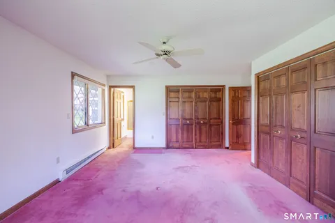 wooden floor and windows in a room