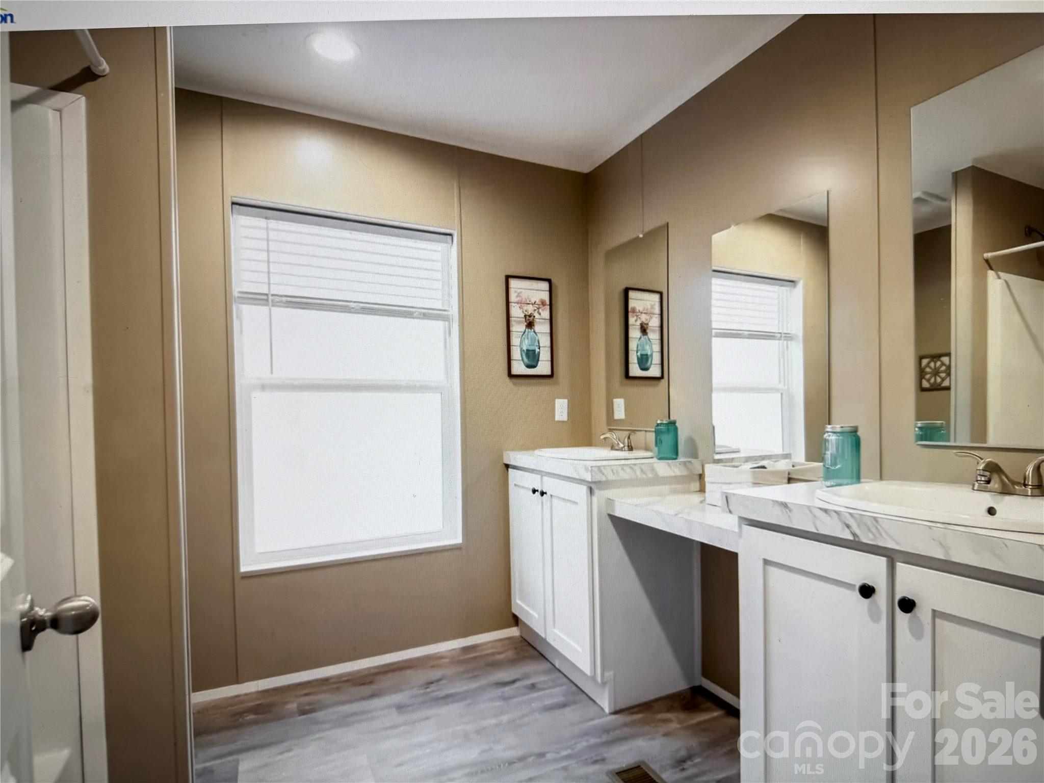 Tbd Kelly Hunter Road Marshall, NC 28753 - Photo 13 of 26 a view of a bathroom with two sinks and a window