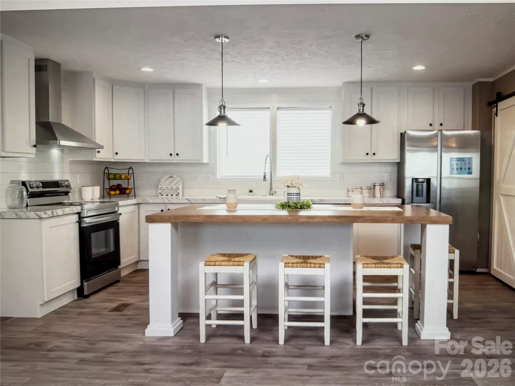 Tbd Kelly Hunter Road Marshall, NC 28753 - Photo 5 of 26 a kitchen with stainless steel appliances granite countertop a stove top oven a sink island and chairs