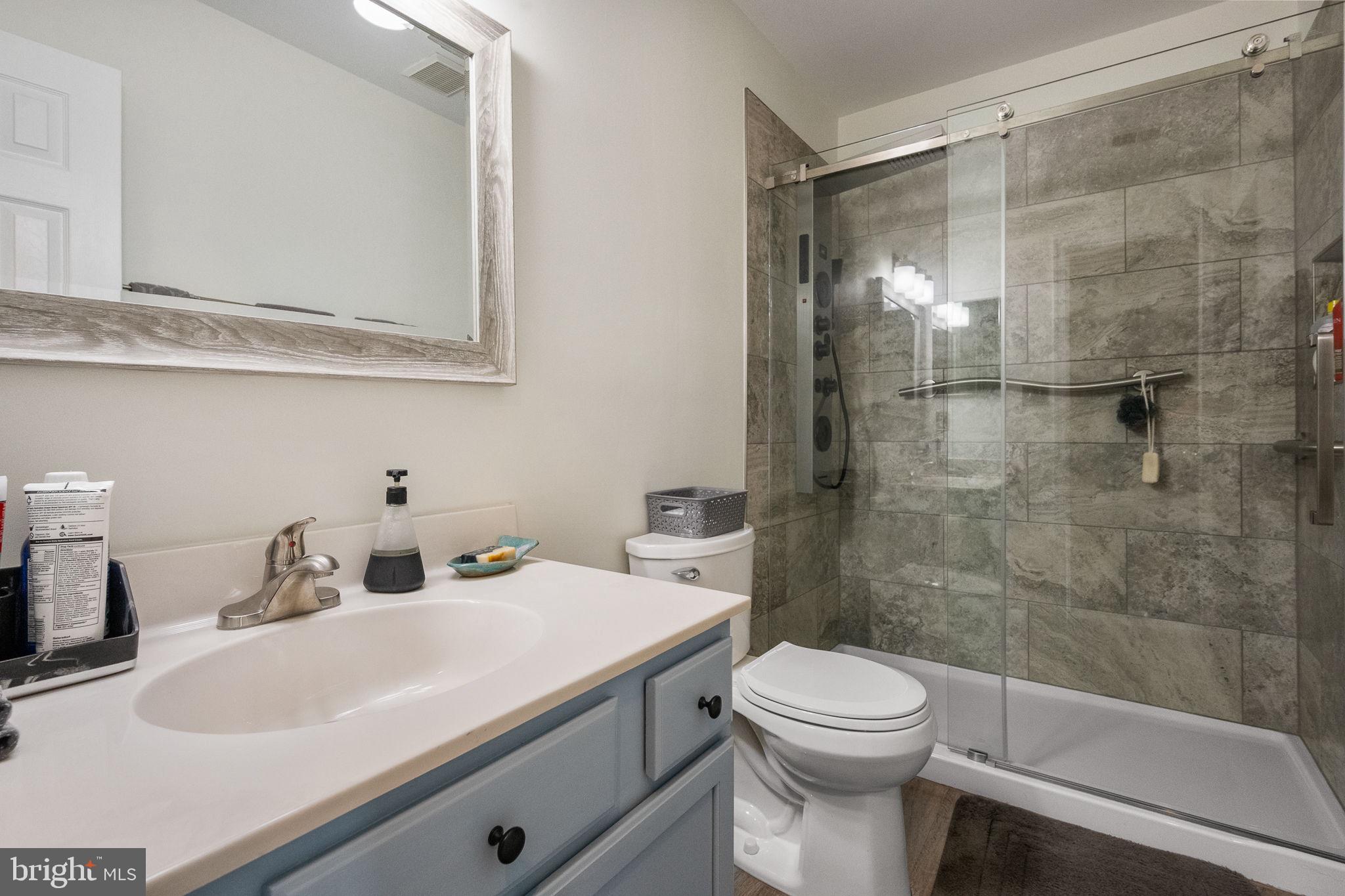 43111 Gatwick Square Ashburn, VA 20147 - Photo 23 of 34 a bathroom with a sink a toilet and shower