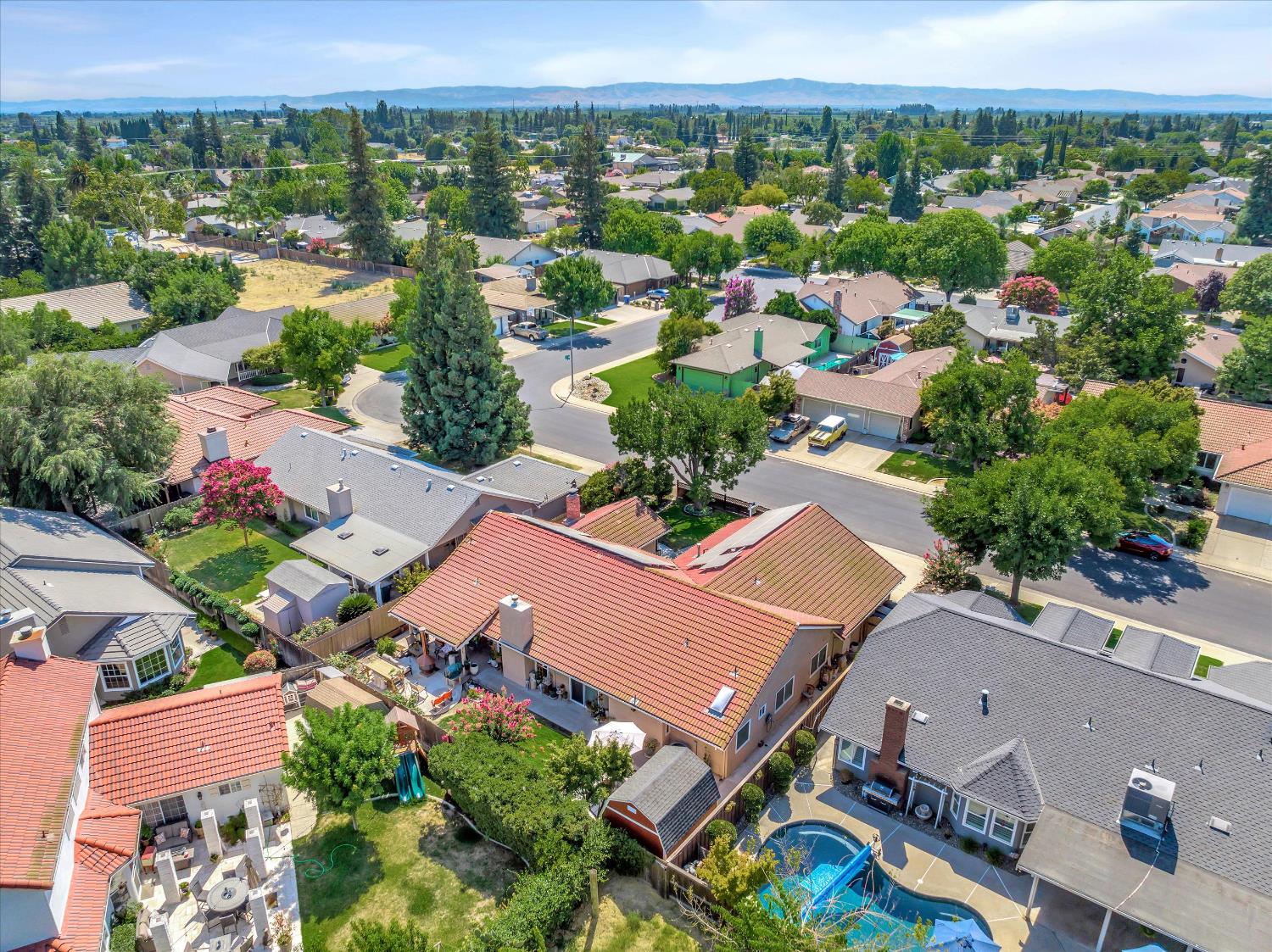 1412 Seneca Place Modesto, CA 95358 - Photo 50 of 62 an aerial view of residential houses with outdoor space