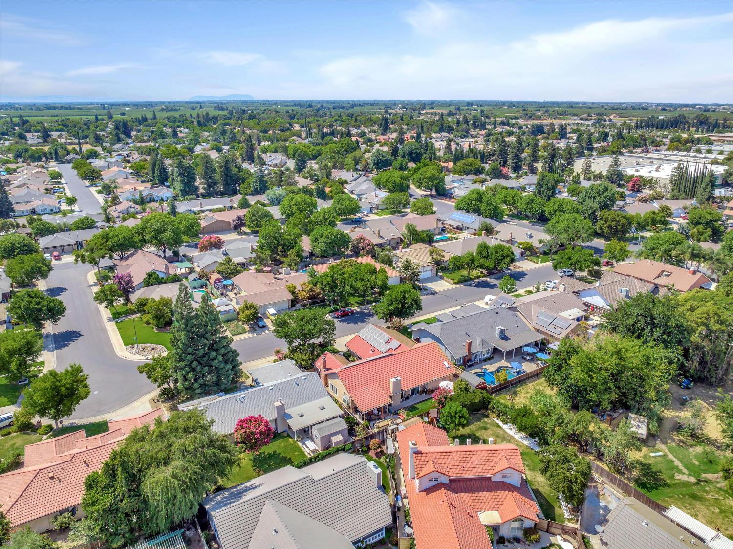 1412 Seneca Place Modesto, CA 95358 - Photo 57 of 62 an aerial view of residential houses with outdoor space