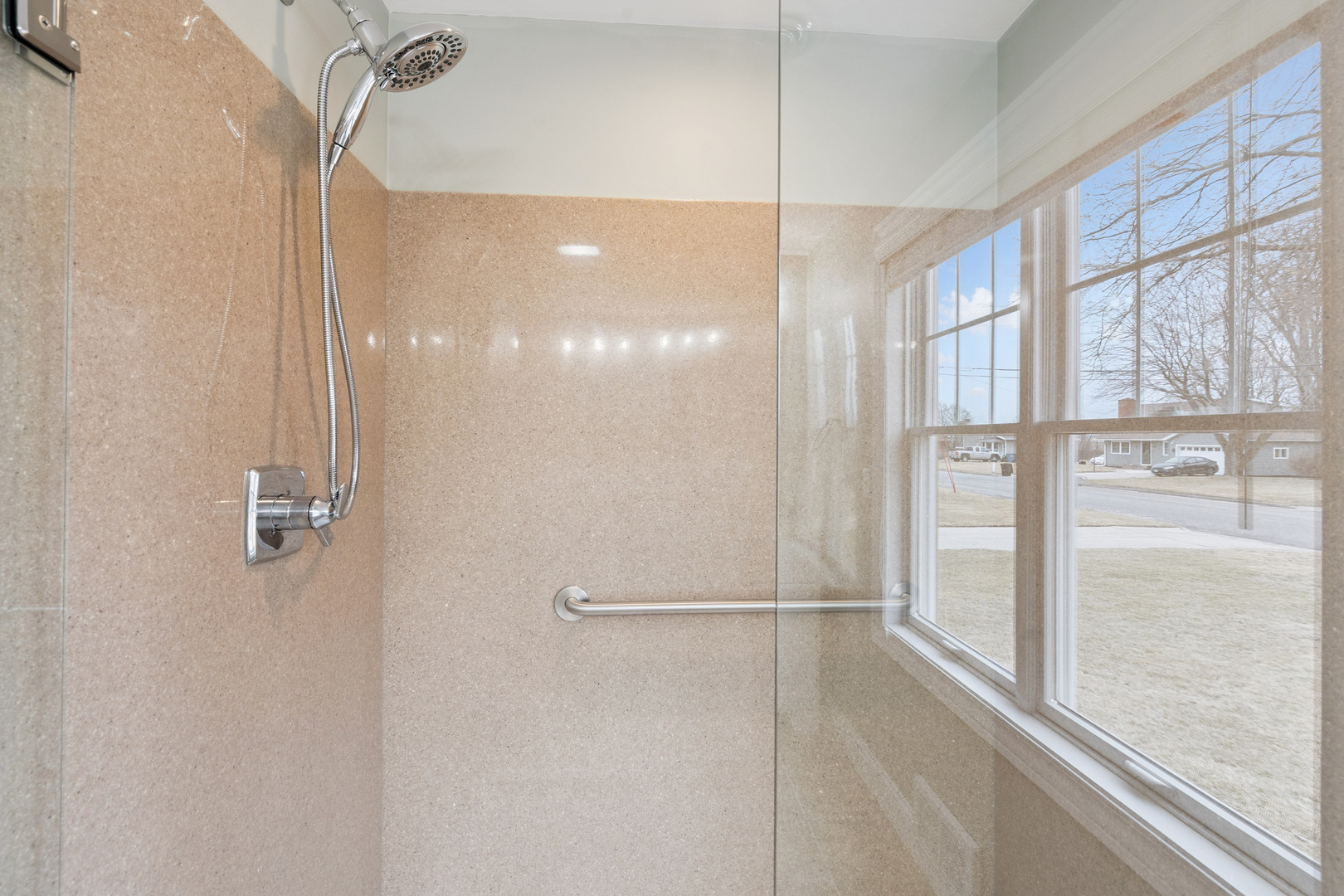 1416 6th Street Orion, IL 61273 - Photo 19 of 48 a bathroom with a glass shower door