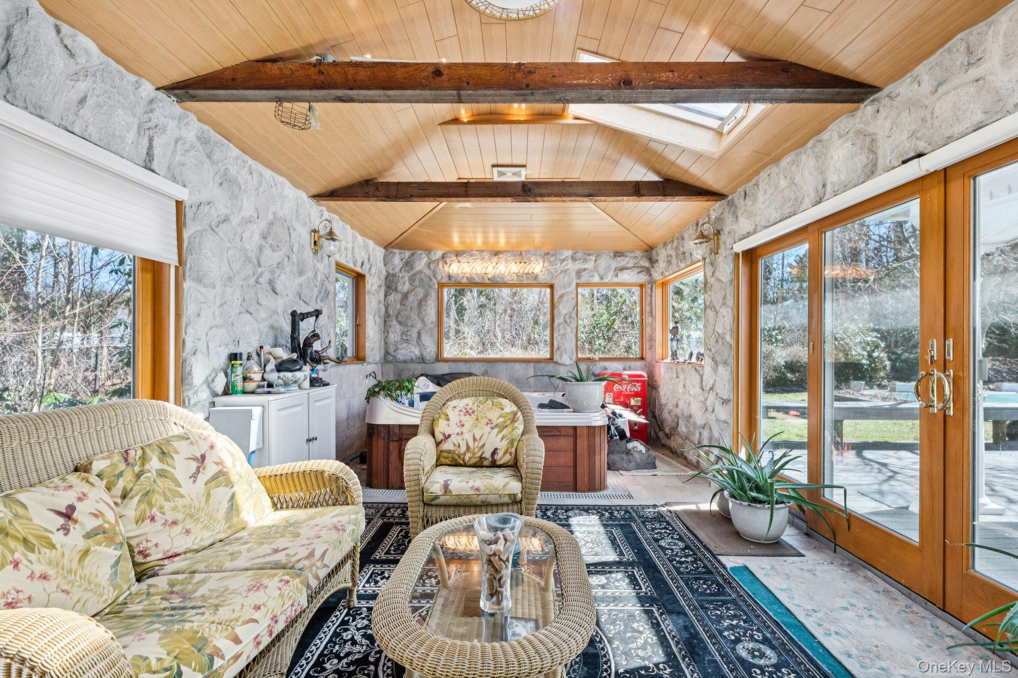 2 3 Pond Road Smithtown, NY 11787 - Photo 13 of 40 All Stone Sun Room with Hot Tub