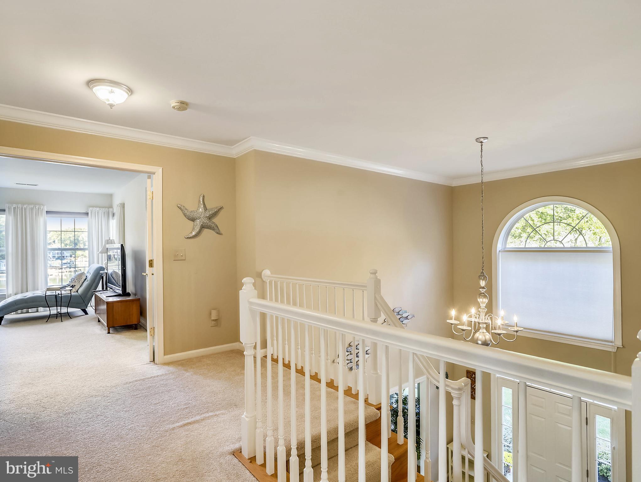 105 Shore Road Arnold, MD 21012 - Photo 31 of 55 Upstairs Hallway with Foyer Overlook