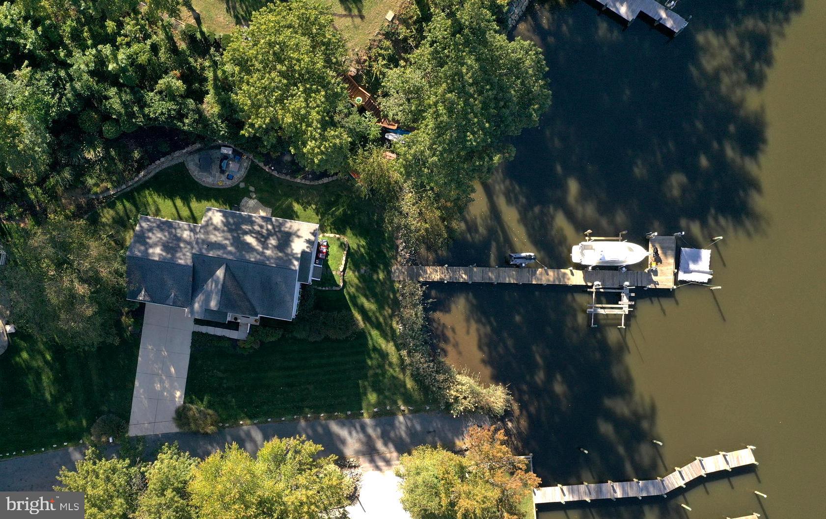 105 Shore Road Arnold, MD 21012 - Photo 54 of 55 Aerial View of House and Pier