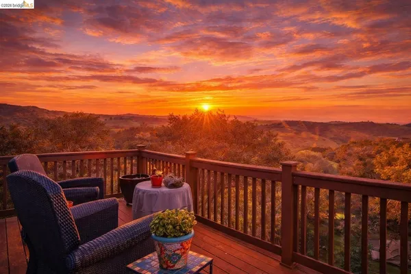 a view of a wooden deck