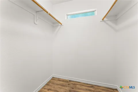 a view of small space with racks on the wall