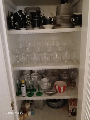 a close view of shoes stand and other items