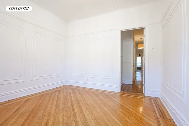 a view of room with hardwood floor