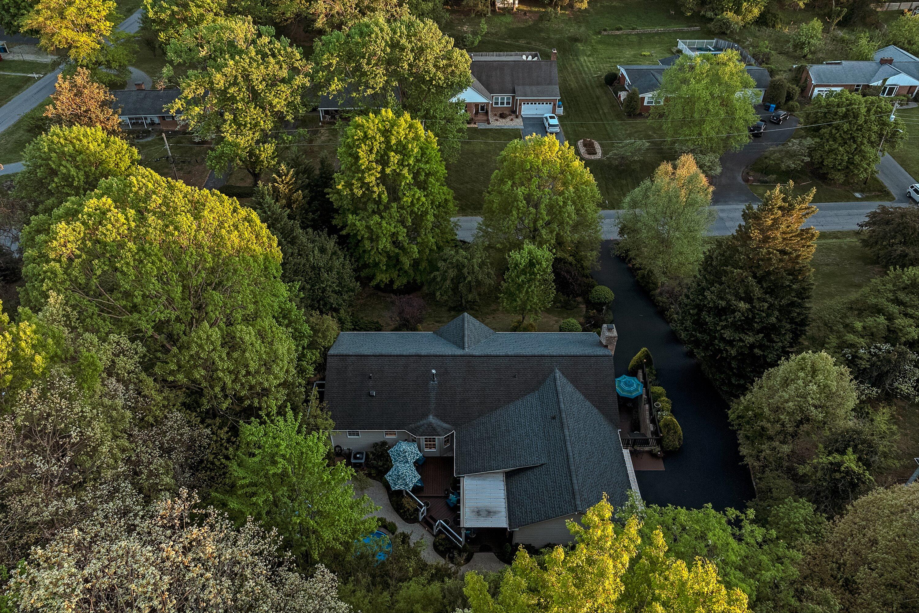 4723 Norwood Street Southwest Roanoke, VA 24018 - Photo 81 of 84 an aerial view of house with yard swimming pool and outdoor seating