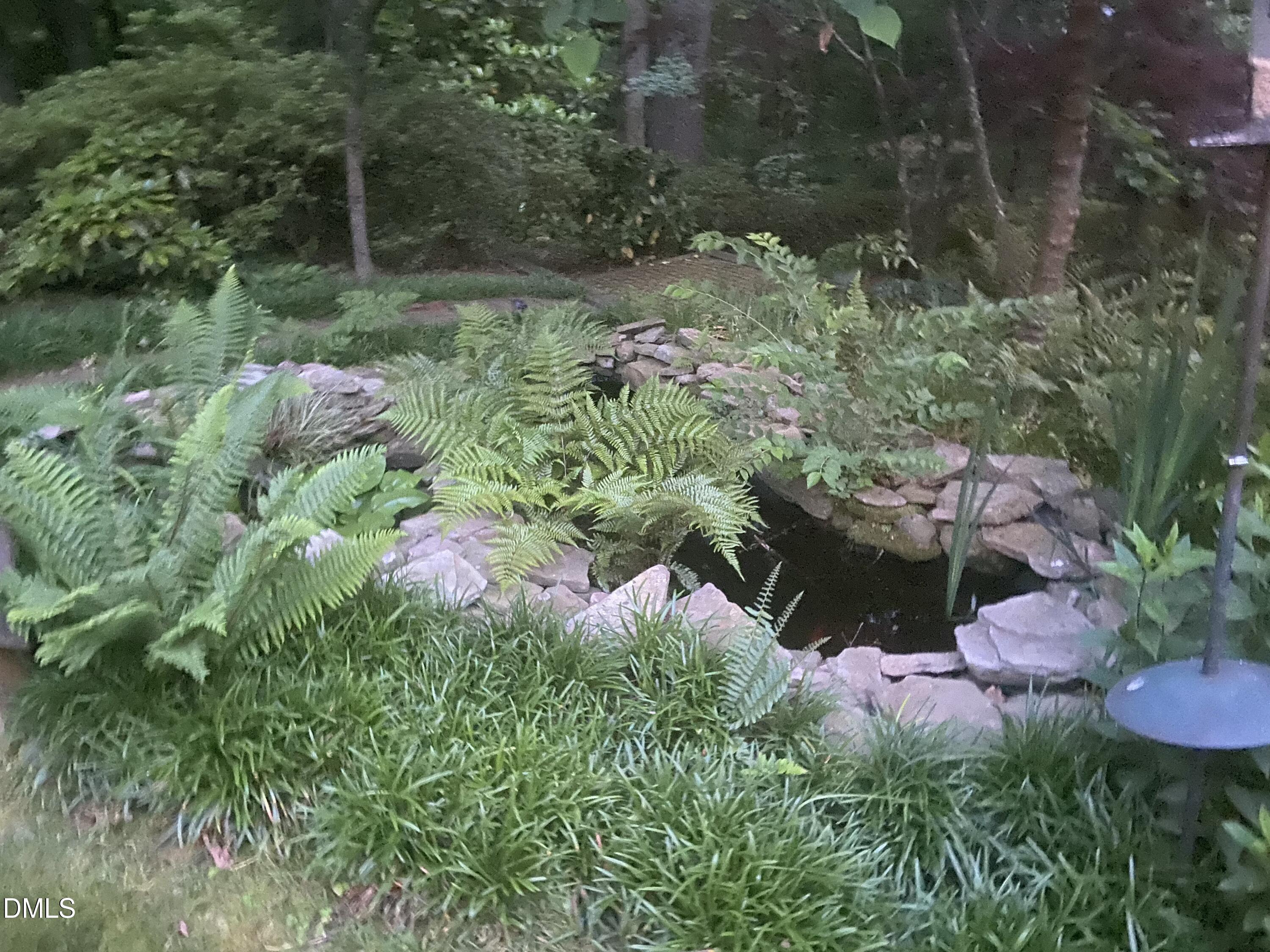 1100 Sudbury Court Raleigh, NC 27609 - Photo 16 of 56 a view of a garden with a lake