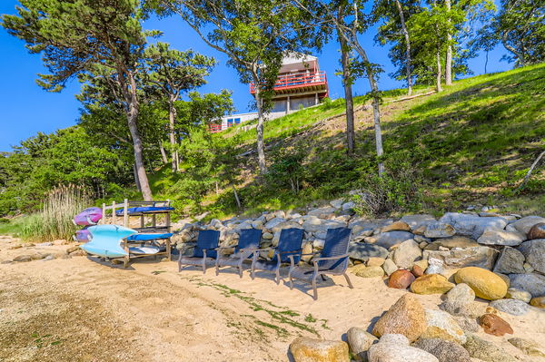217 Barnes Road Oak Bluffs, MA 02557 - Photo 58 of 60 Private sandy beach where you can picnic, sunbathe, or launch your kayak.