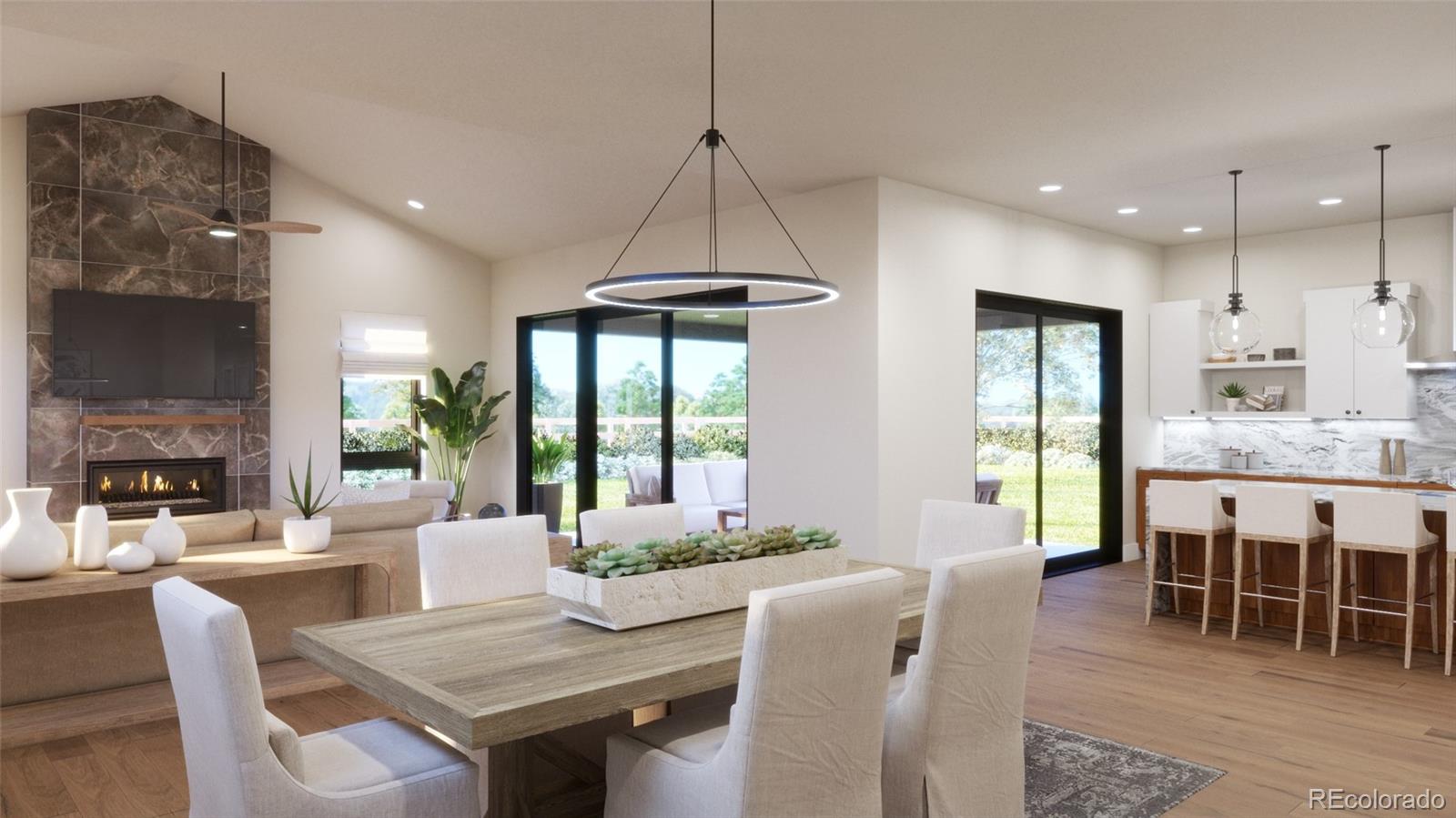 982 Locust Avenue Boulder, CO 80304 - Photo 19 of 29 a dining room with furniture a window and wooden floor