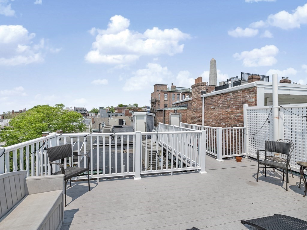 58 Winthrop Street, Unit 3 Boston, MA 02129 - Photo 12 of 14 a view of a balcony with two chairs and a table