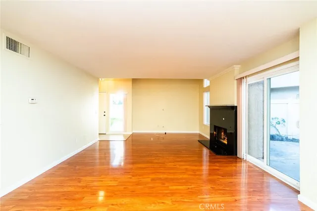 a view of a livingroom with a fireplace