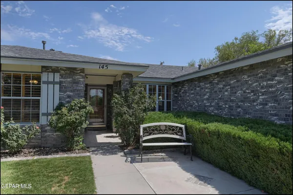 a view of a road with a yard