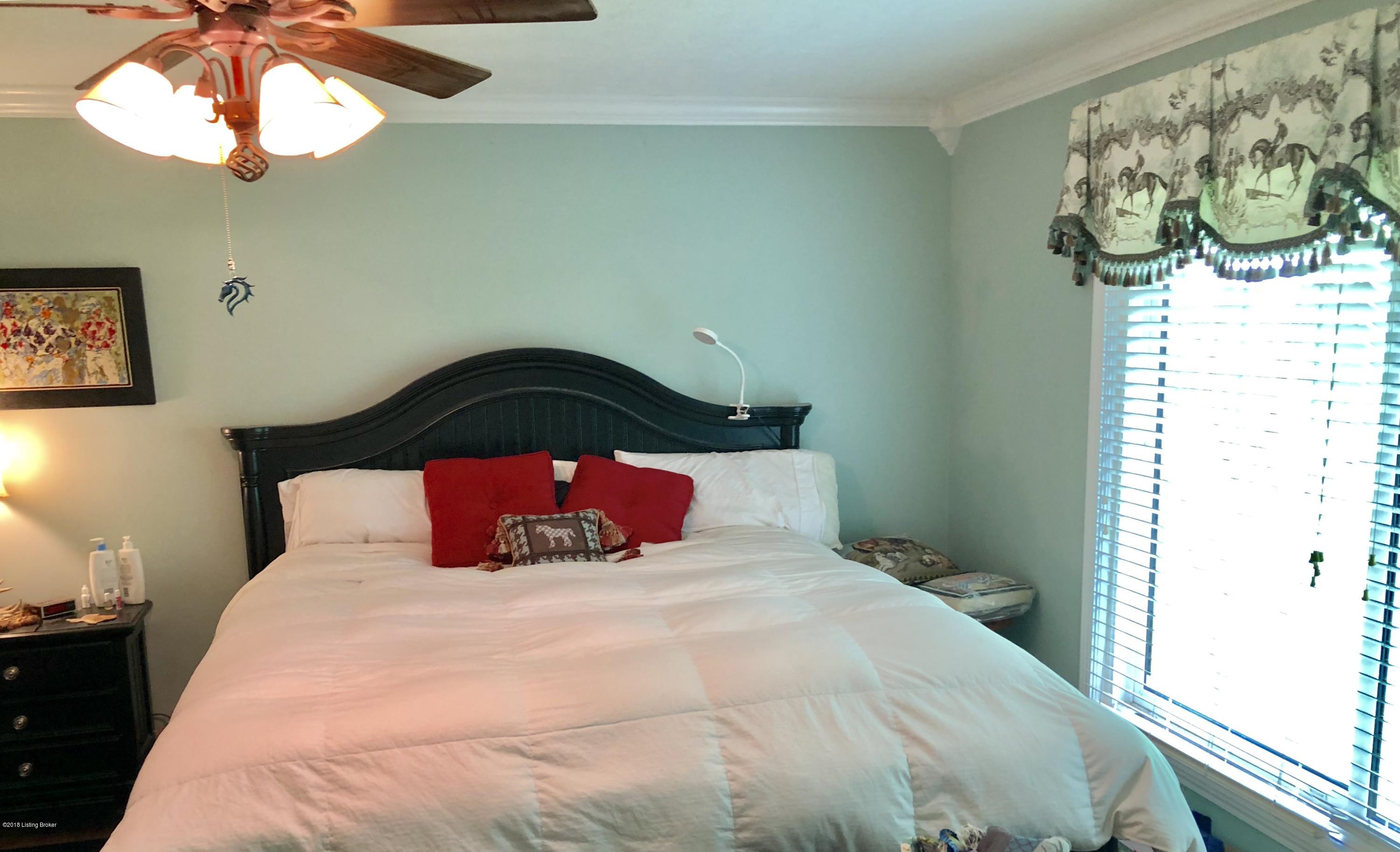 330 Colt Run Road Simpsonville, KY 40067 - Photo 11 of 15 Master bedroom, big windows overlook pool and treed yard