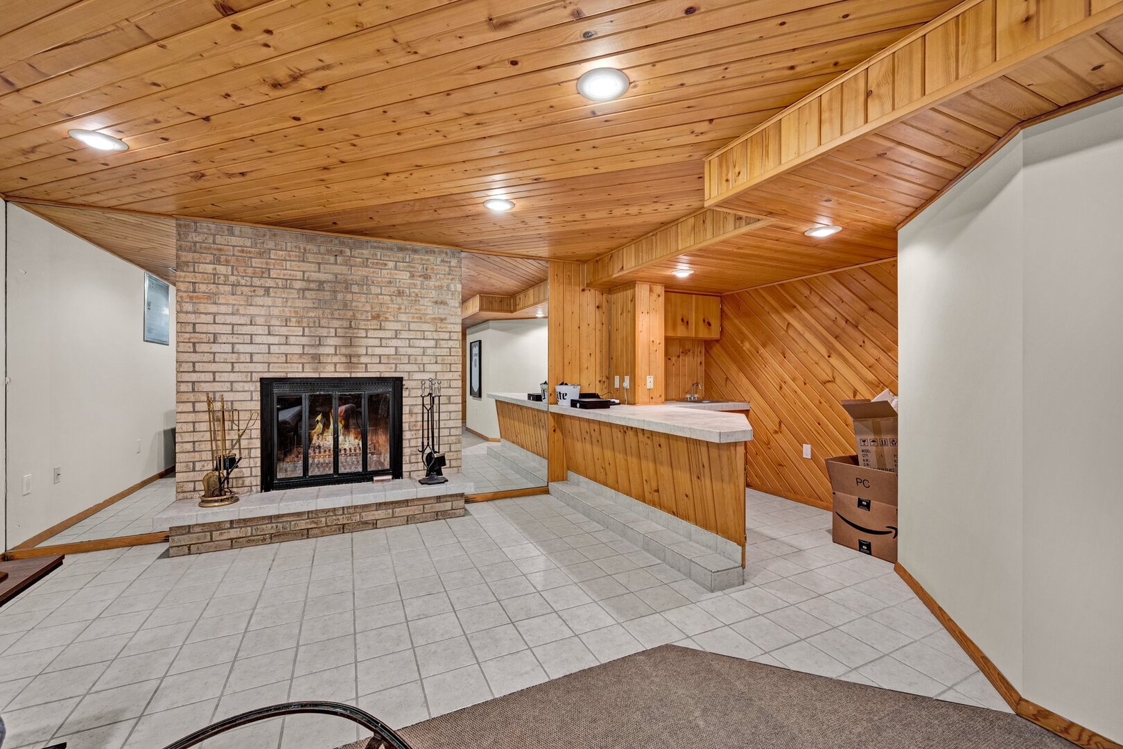 903 Crestline Drive Normal, IL 61761 - Photo 29 of 35 a living room with furniture and a fireplace