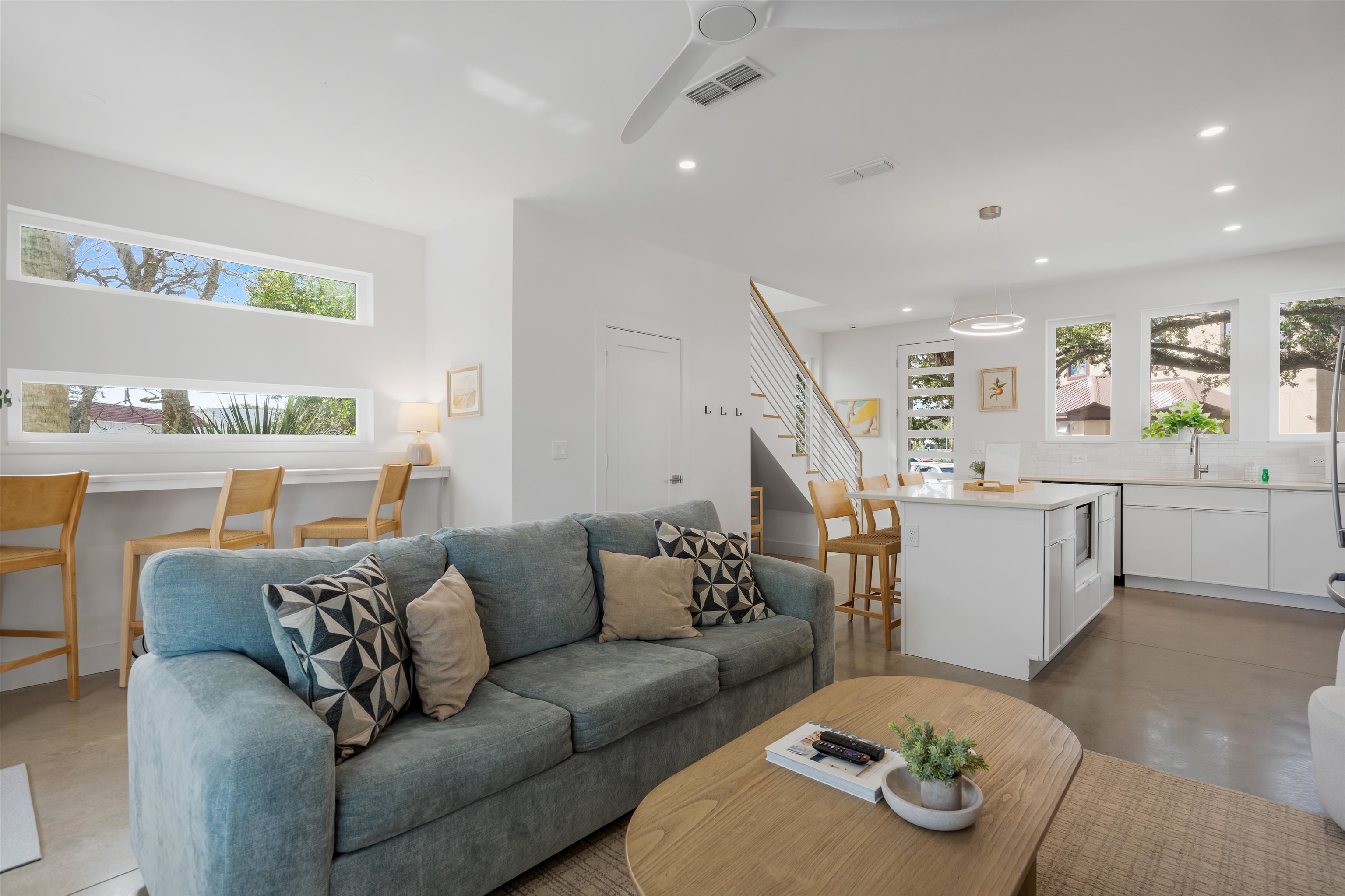 2 Sanchez Cove St. Augustine, FL 32080 - Photo 17 of 45 a living room with furniture and kitchen view