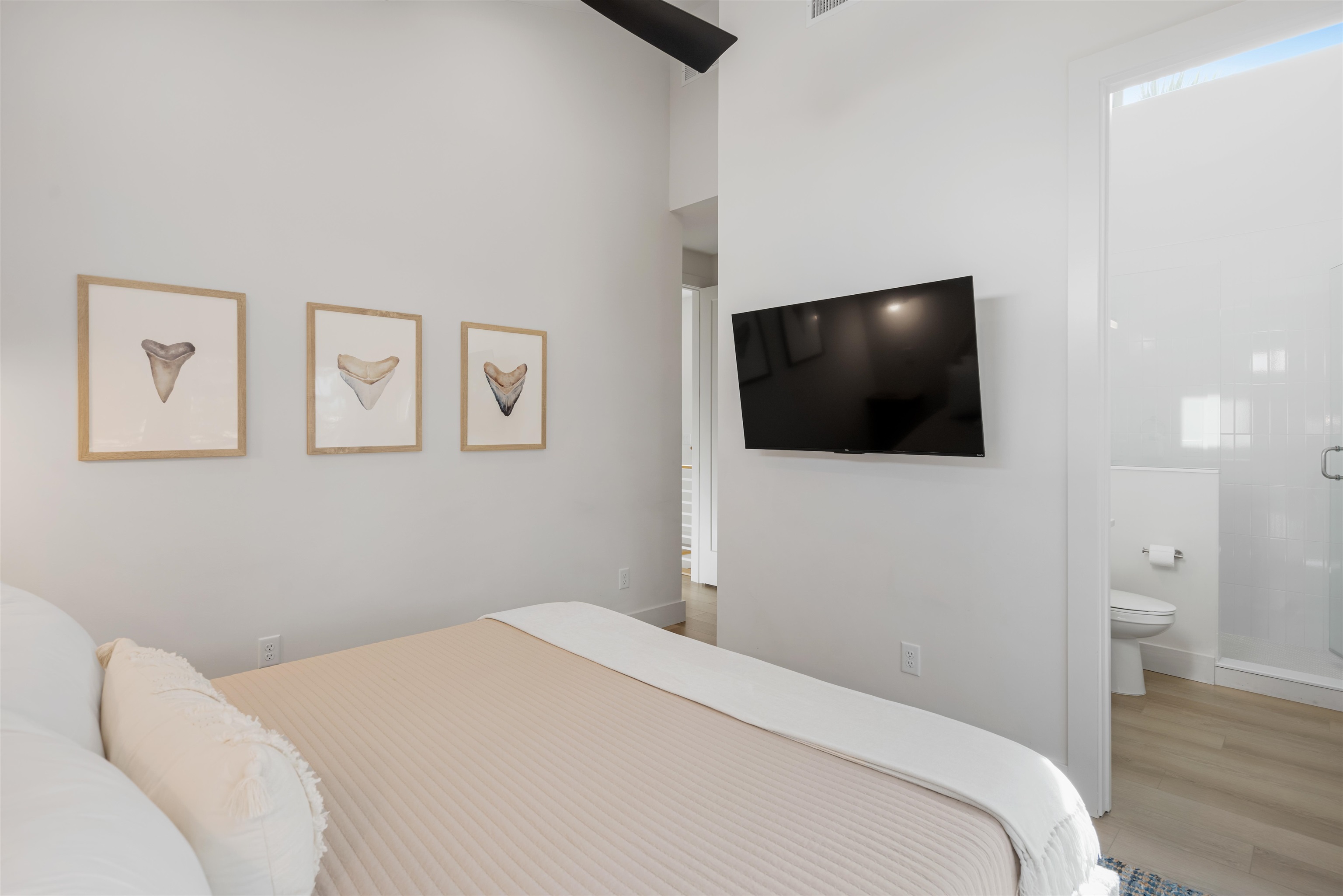 2 Sanchez Cove St. Augustine, FL 32080 - Photo 25 of 45 a bedroom with a bed and a flat screen tv