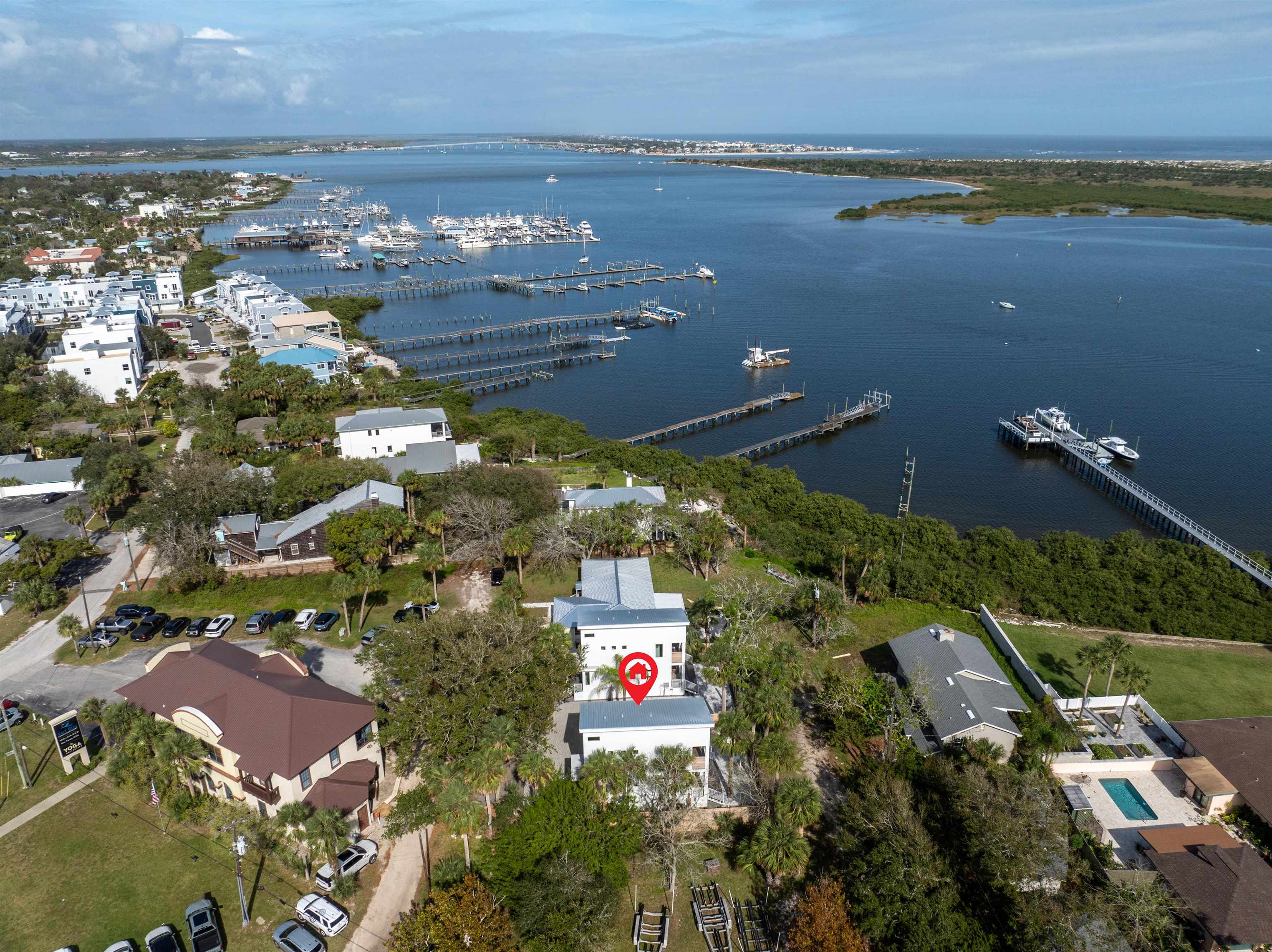 2 Sanchez Cove St. Augustine, FL 32080 - Photo 39 of 45 an aerial view of residential building with outdoor space and river