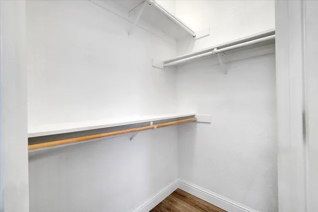 a close up view of racks on the wall