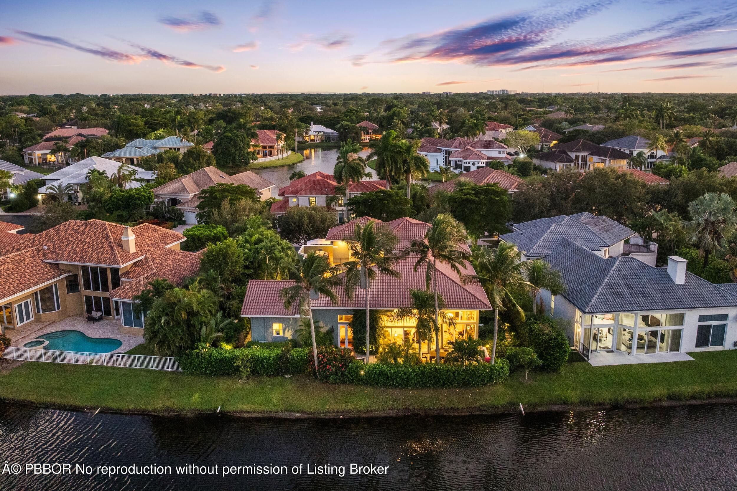 3163 Northwest 63rd Street Boca Raton, FL 33496 - Photo 63 of 67 Twilight Aerial