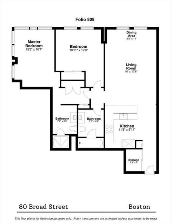 80 Broad Street, Unit 808 Boston, MA 02110 - Photo 27 of 27 a picture of a floor plan