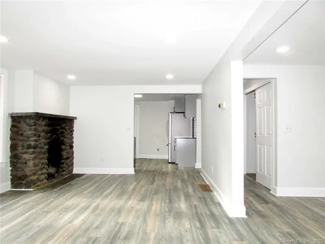 a view of a livingroom with a staircase