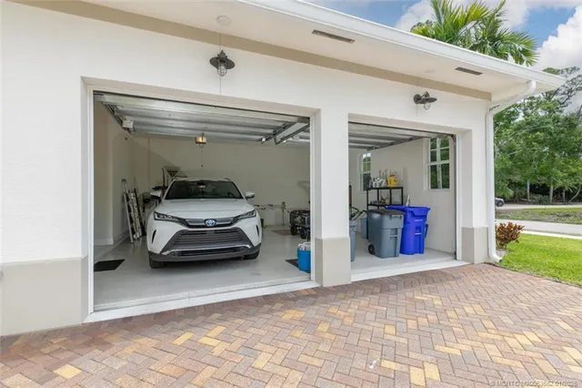 a car parked in front of a house