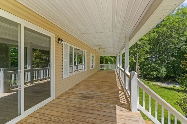 a view of a balcony