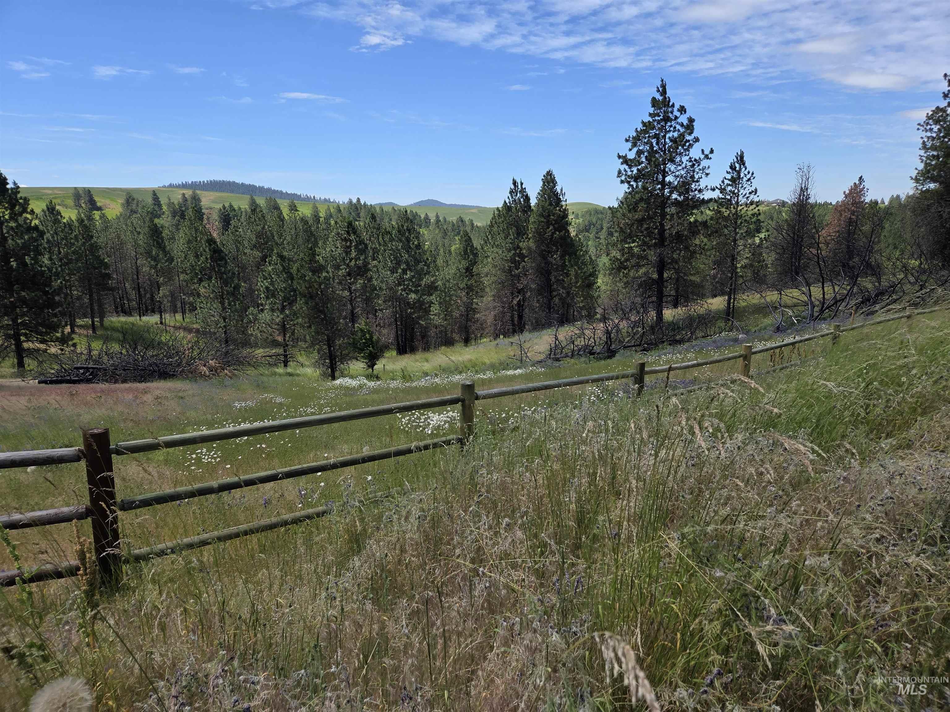 1085 Wallen Road Moscow, ID 83843 - Photo 49 of 50 Expansive natural landscape with a rustic wood fence