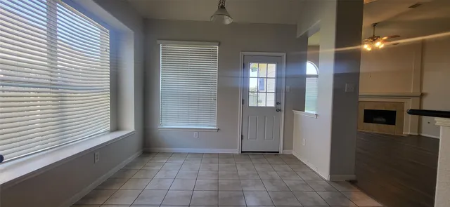 a view of a livingroom with a window