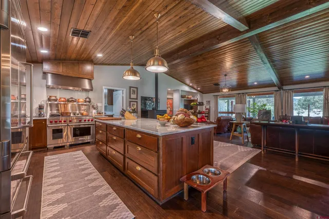 a view of a lobby with furniture
