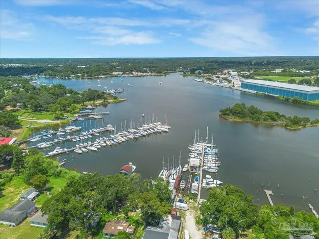a view of a city with an ocean view