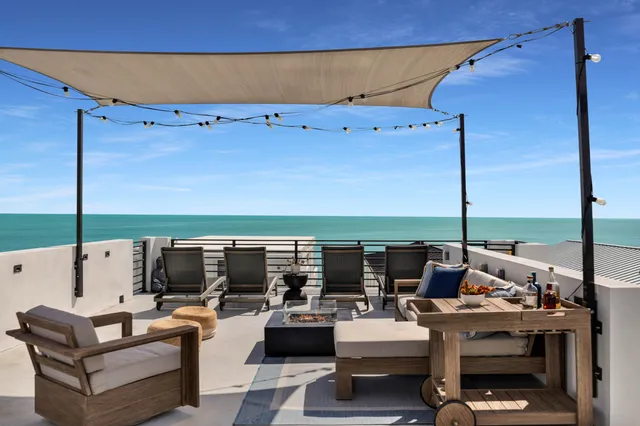 a view of a building with a street