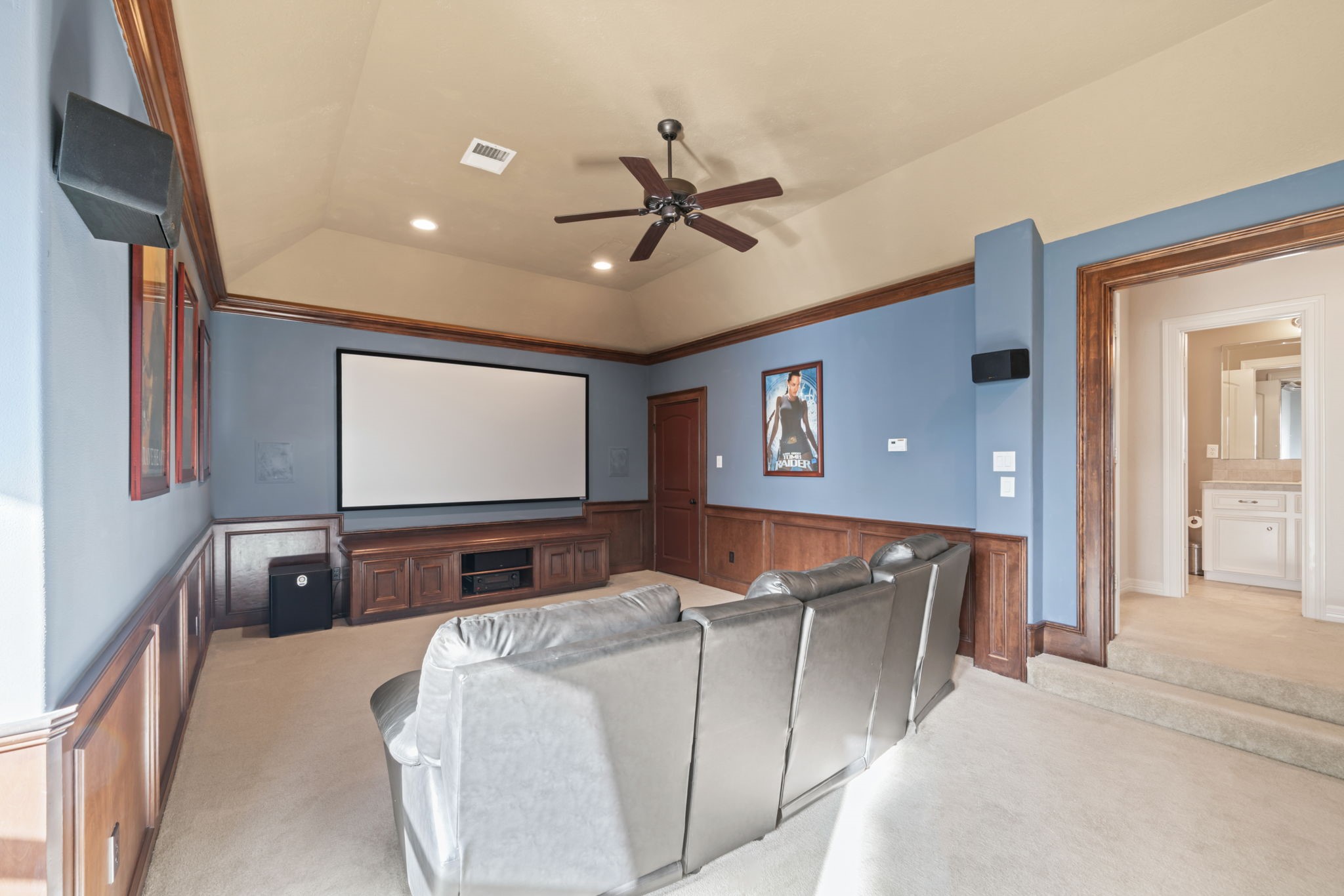 17010 Lapeer Court Spring, TX 77379 - Photo 34 of 36 a bedroom with a bed and ceiling fan