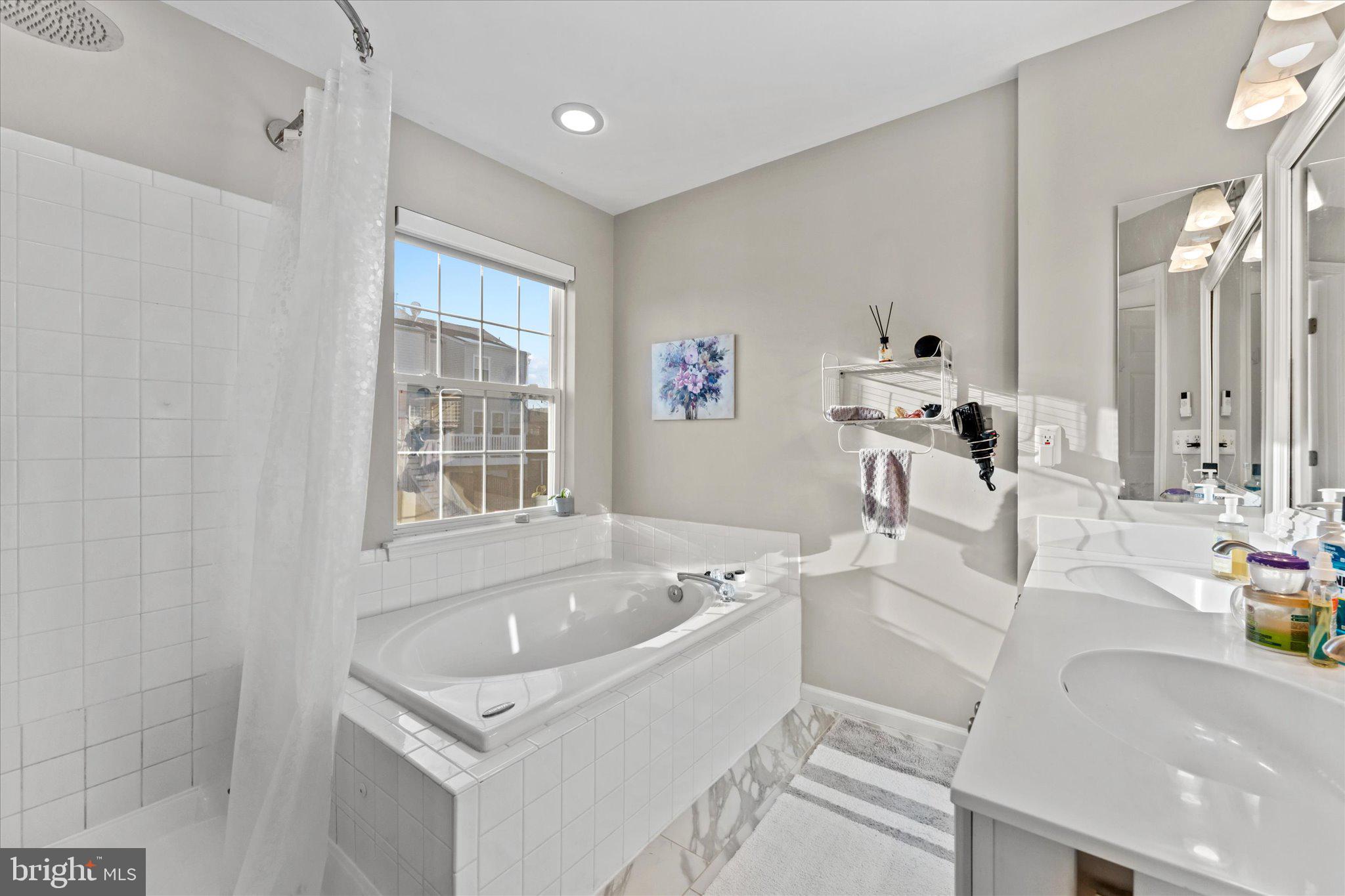 163 Shirley Square Southeast Leesburg, VA 20175 - Photo 27 of 45 a bathroom with a tub sink and mirror
