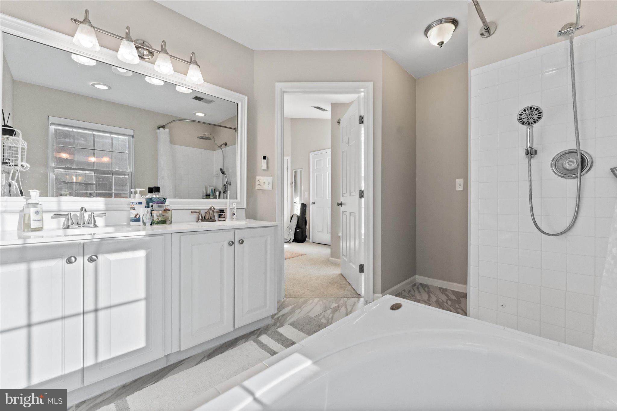 163 Shirley Square Southeast Leesburg, VA 20175 - Photo 29 of 45 a bathroom with a double vanity sink mirror and double