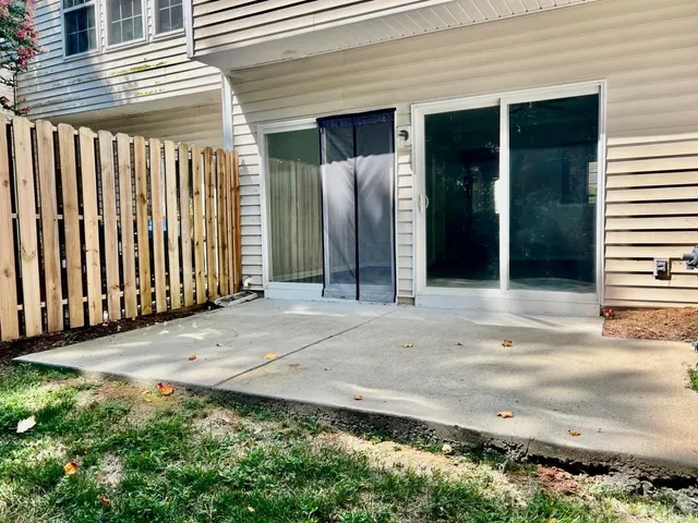 a backyard of a house