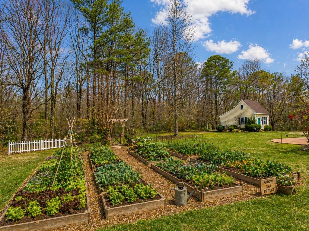 18590 Plank Road Courtland, VA 23837 - Photo 39 of 48 Productive raised garden beds featuring various plantings